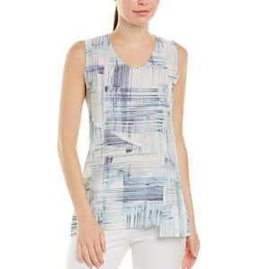 Nic + Zoe Shoreline Grid Tank Top Size Petite Small